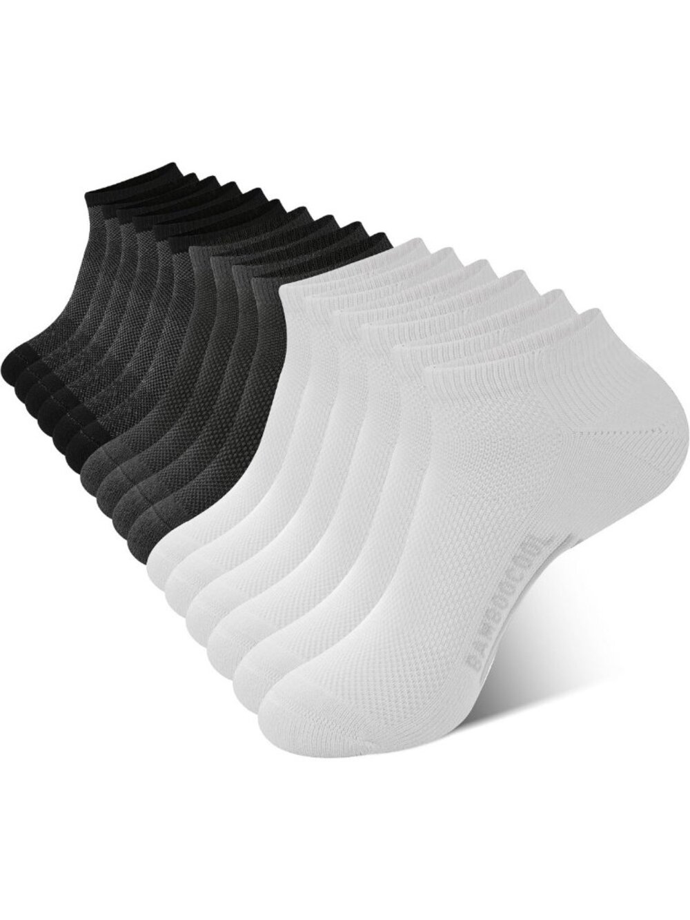Men's Athletic Ankle Socks - Moisture-Wicking, Breathable, Anti-Odor, Arch